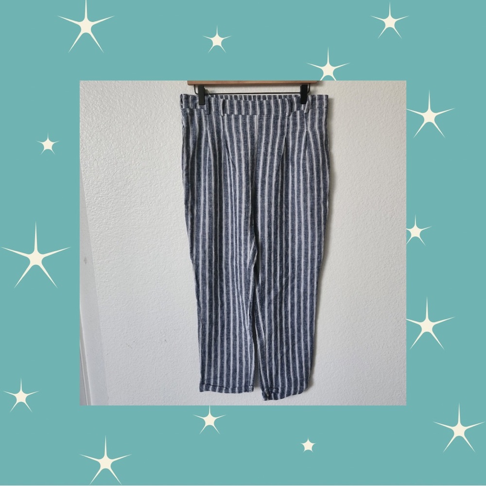 Iris Linen Pants - Striped